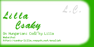 lilla csaky business card